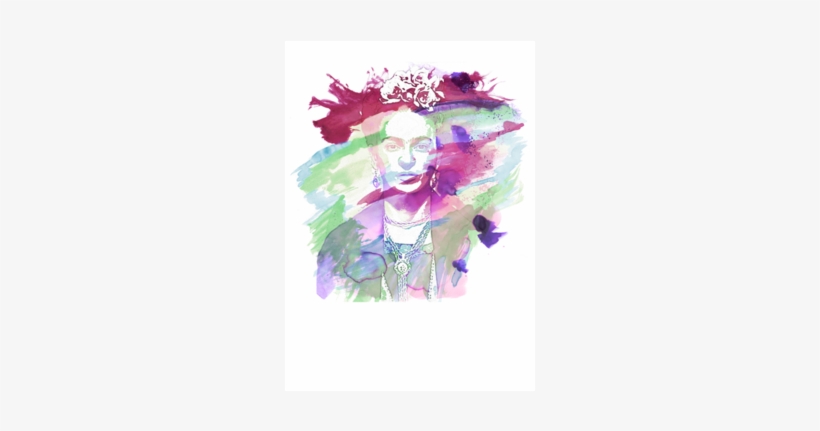 Frida Kahlo In Watercolor - Brittnie Kae Nude Fine Art Painting Print Sensual Sexy, transparent png