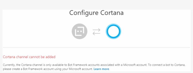Error Adding Cortana Channel - Microsoft Azure, transparent png