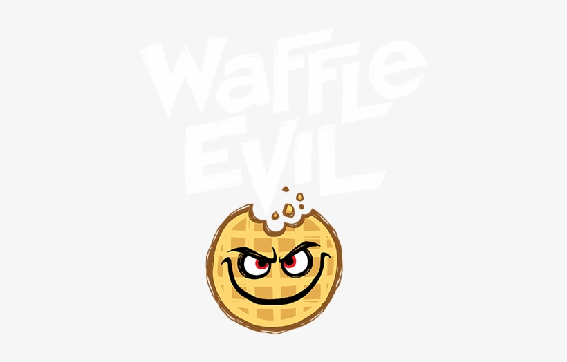 Waffle Evil Stacked Logo - Cartoon, transparent png