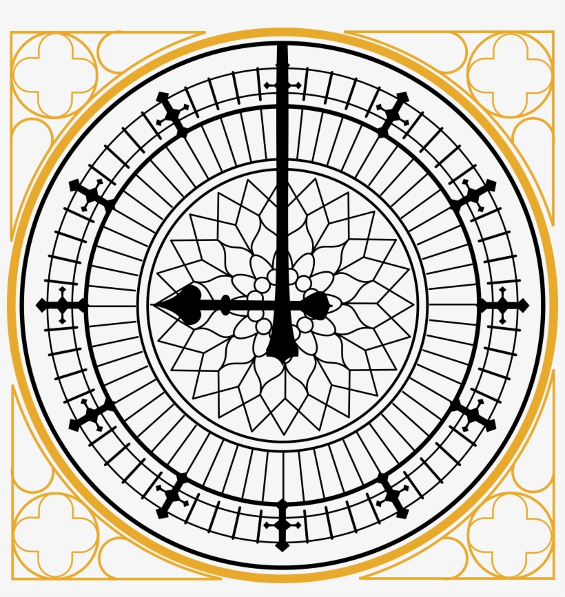 Download Transparent Png Big Ben Clock Face Drawing PNGkit