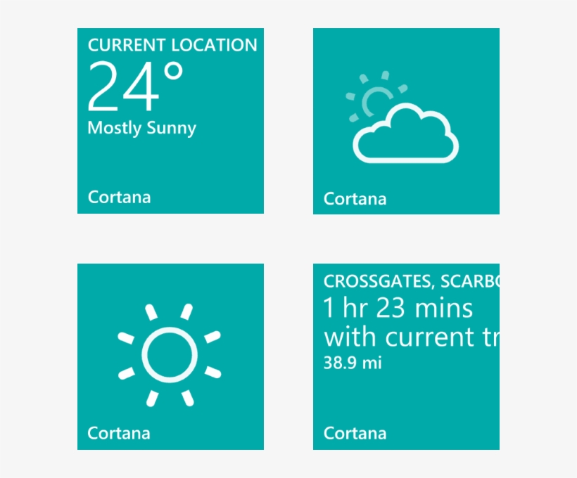 Cortana's Live Tile On Windows Phone - Cortana, transparent png