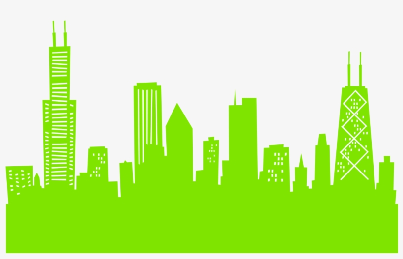 City Of Chicago Skyline Silhouette, transparent png