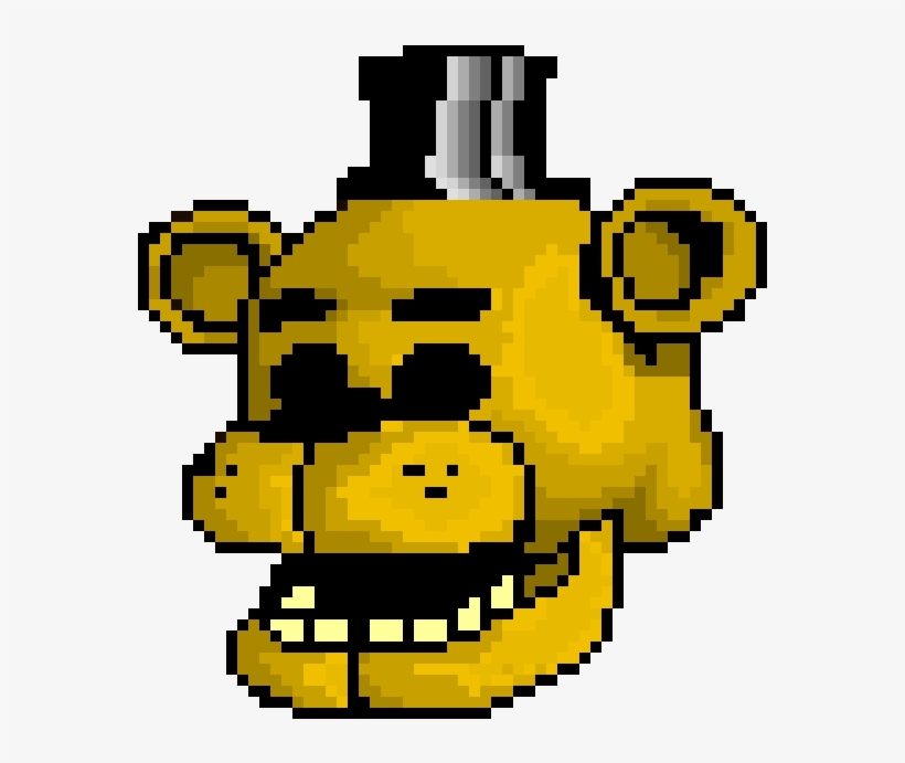 Golden Freddy - Golden Freddy Pixel, transparent png