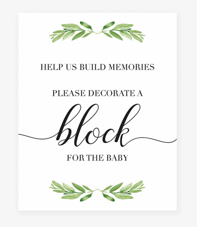 decorate a block baby shower sign