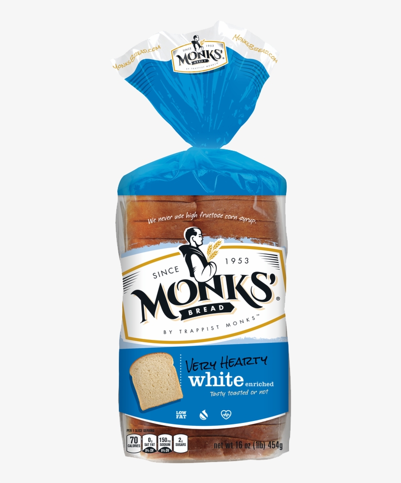 Monks' Homestyle White Bread - Genesee Abbey Monks' Fruit & Nut Bars Variety Pack, transparent png