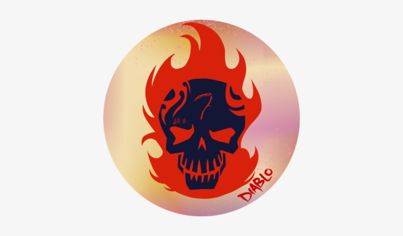 Sticker Emblem, Logo Diablo - Suicide Squad Characters Logo, transparent png