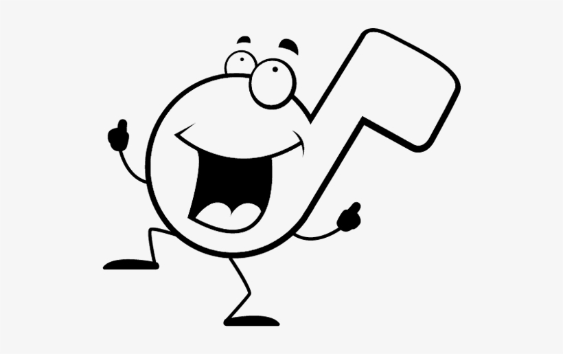 Smiling Music Note, transparent png