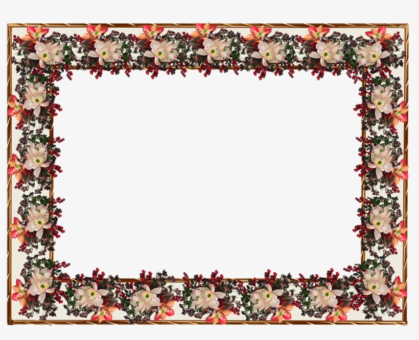 Frame, Floral, Pattern, Design - Picture Frame, transparent png