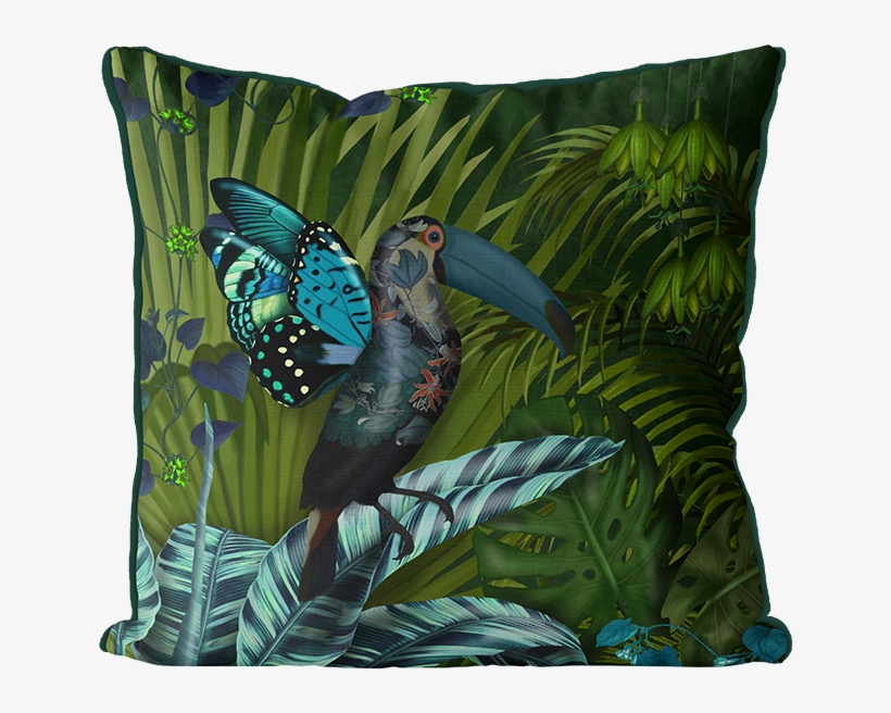 /img/sku200216 - Framed Canvas Art - Toucan In Tropical Forest Ii By, transparent png