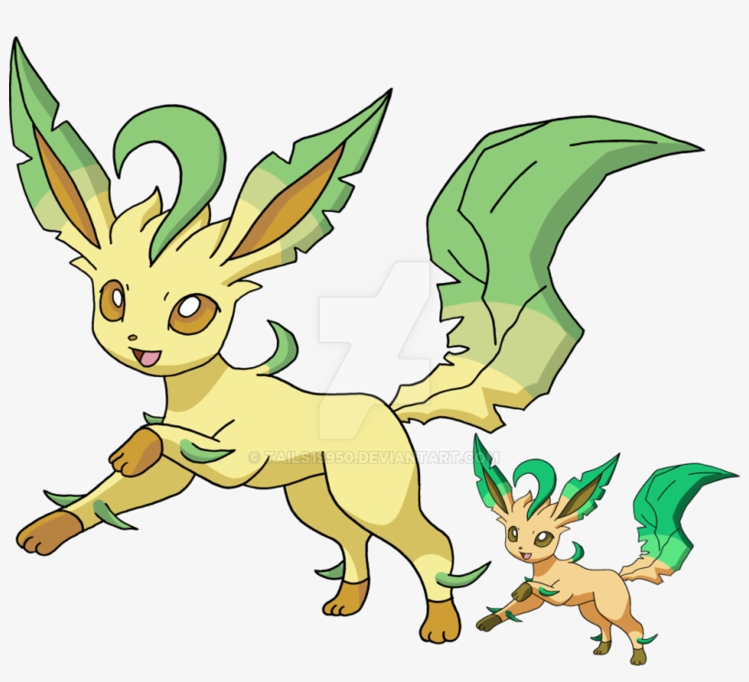 Png Transparent Stock Art V By Tails On Deviantart - Shiny Leafeon And Normal Leafeon, transparent png