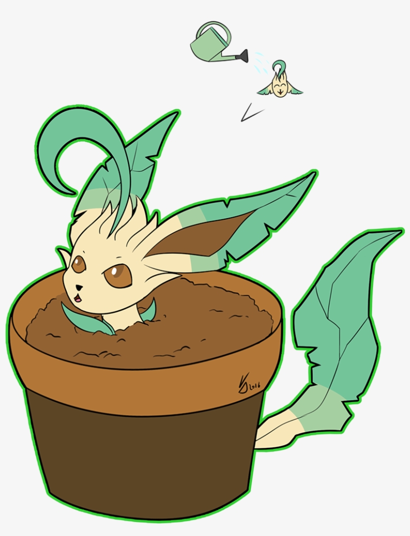 [pokecember - Leafeon, transparent png