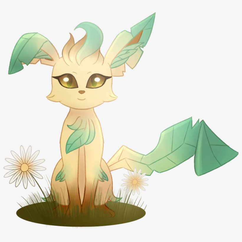 Leafeon Sitting - Leafeon, transparent png