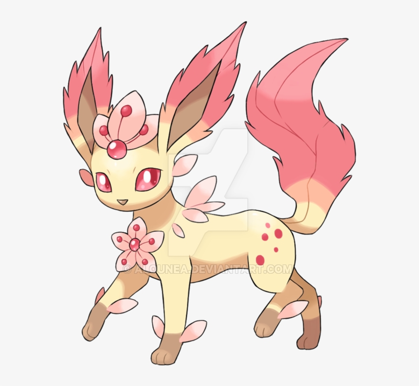 Leafeon Cherry Blossom, transparent png
