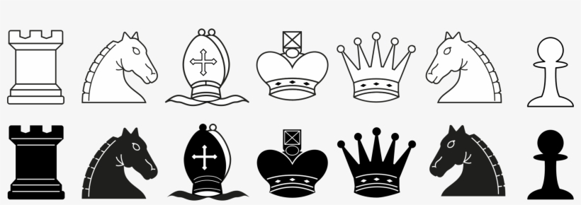Chess Piece Knight Queen King - Chess Pieces Clipart Png, transparent png