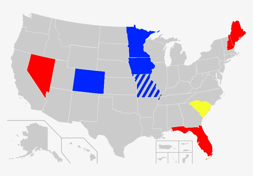 Republican Party Presidential Primaries Results, 2012 - Blue Map Of United States, transparent png