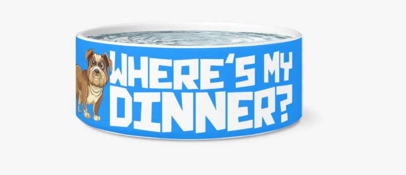 Where's My Dinner Bulldog Dog Bowl - Dog, transparent png