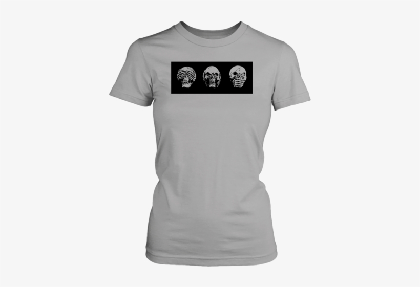 Skull No Evil Tee - Hillary For Prison 2016 (ladies) - District Made Womens, transparent png