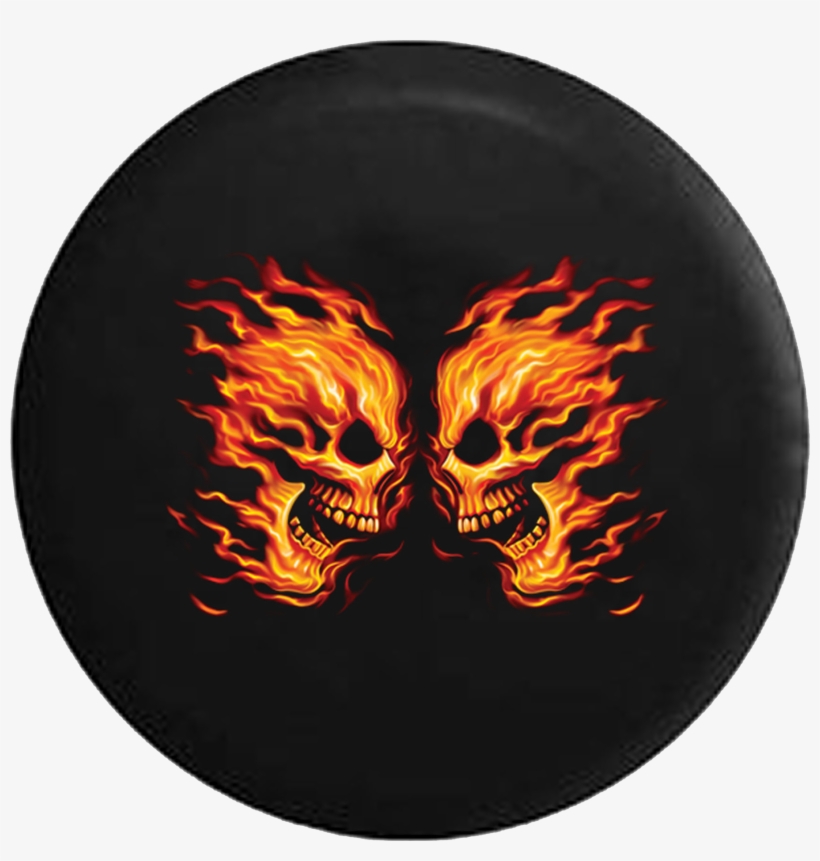 Flaming Fiery Skull Faceoff Evil Vs Evil Jeep Camper - Flaming Fiery Skull Faceoff Evil Vs Evil, transparent png