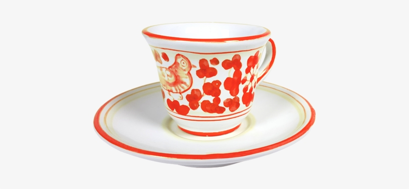 Espresso Cup And Saucer Arabesco Red - Saucer, transparent png