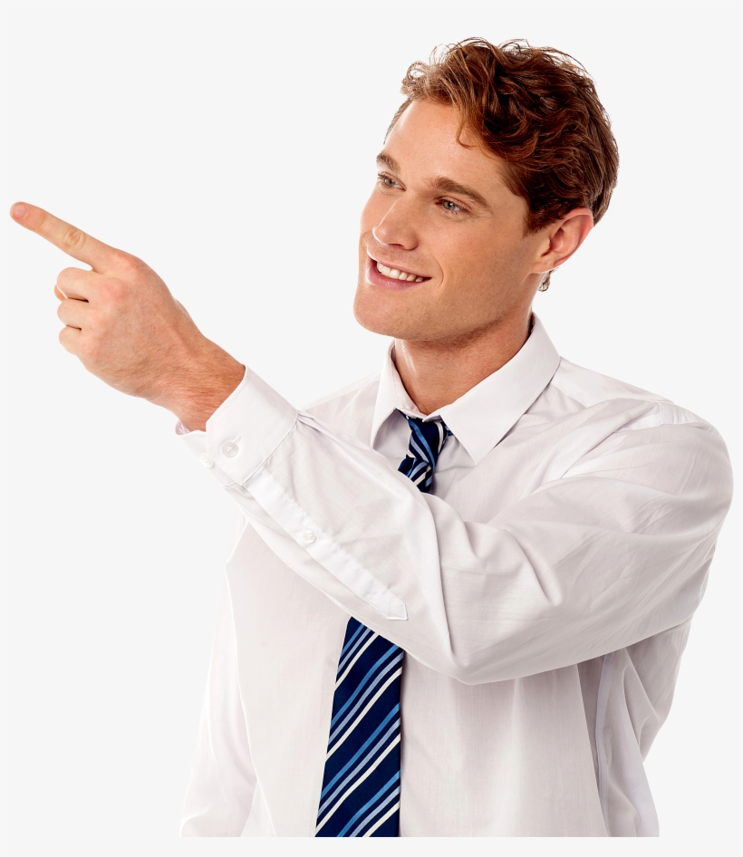 Men Pointing Left Png Image - Standing, transparent png
