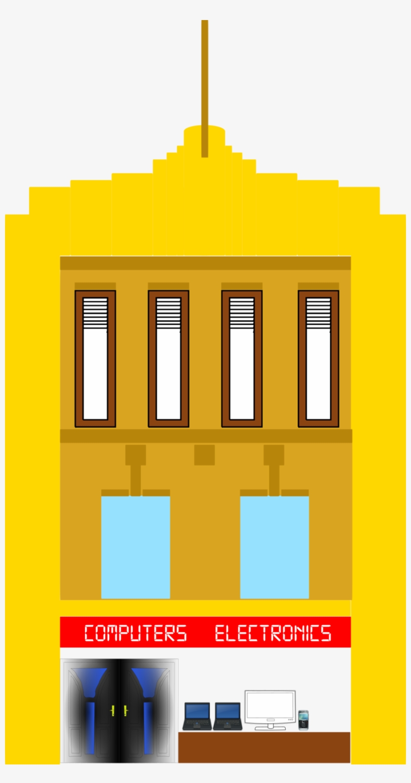 Building Clipart Commercial Building Clip Art - Yellow Building Hd Png, transparent png