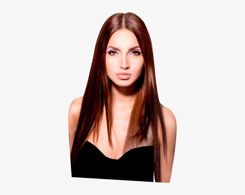 Modelo Cabello Png - Super Smooth Long Silky Straight Womens Brown Wig Synthetic, transparent png