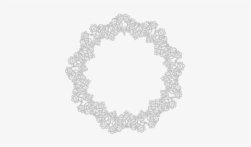 Lace Round Frame Rund Spets Frame Vit - Lace, transparent png