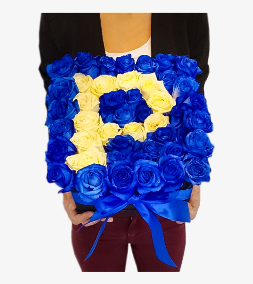 Black Box Of Blue Roses With White Letter Rose 687x840 PNG Download PNGkit