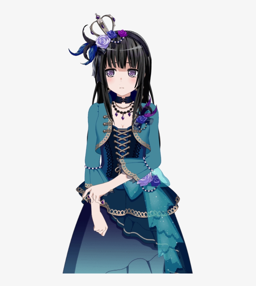 Blue Roses In Harmony Live2d Model - Bandori Rinko, transparent png
