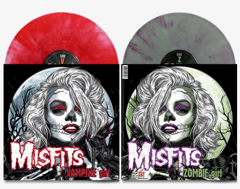 Misfits “vampire Girl / Zombie Girl” Exclusive Vinyl - Misfits Vampire Girl, transparent png