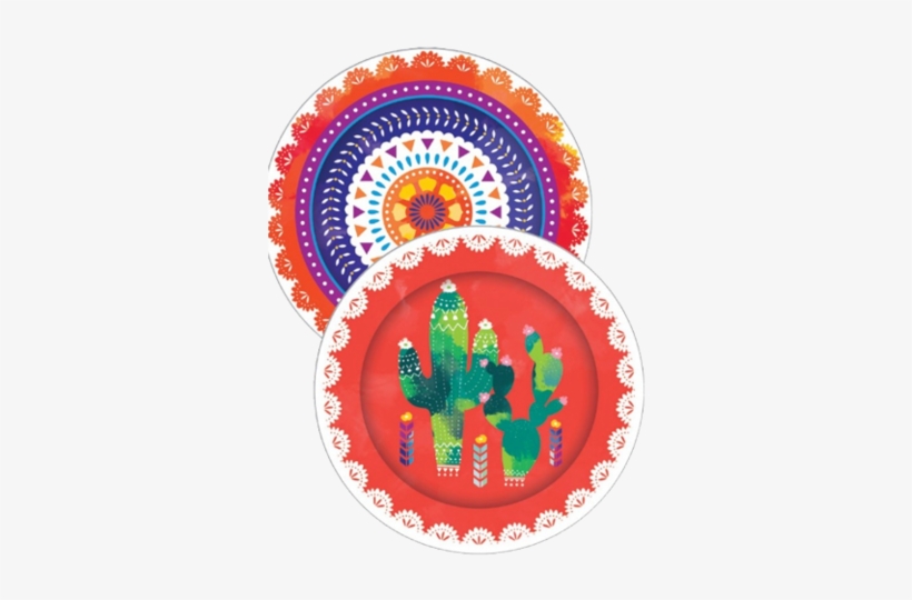 Mexican Fiesta Party Plates - Fiesta Paper Plates, transparent png