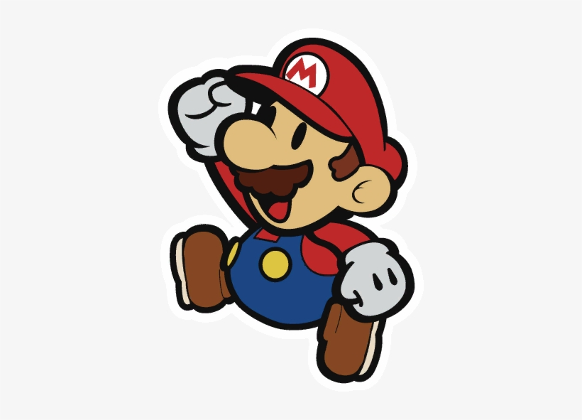 Pmcs Mario Jumping - Paper Mario Color Splash Mario And Huey - 374x511