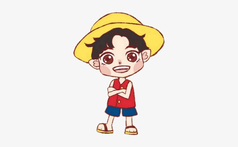 Chanyeol Luffy Fanart Png 💛 - Cartoon, transparent png