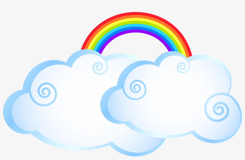 View Full Size - Clouds And Rainbows Clipart, transparent png