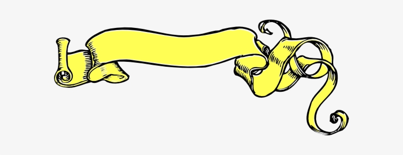Yellow Scroll Banner Clip Art - Solemnly Swear That I Am Up, transparent png