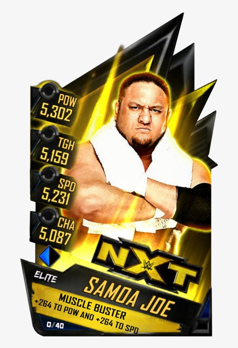 Supercard Samoajoe S3 Elite Nxt 9625 - Wwe Supercard Samoa Joe Elite, transparent png