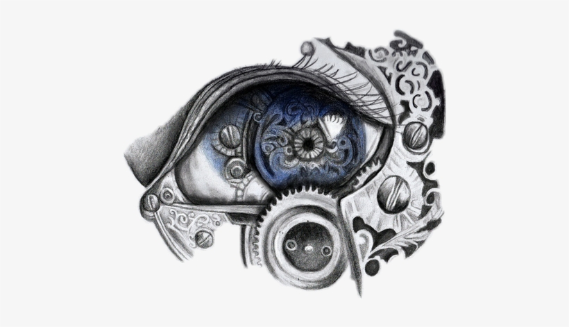 Tattoo Tattooart Blackandwhite Eyeseeyou - Mechanical Eye Art, transparent png