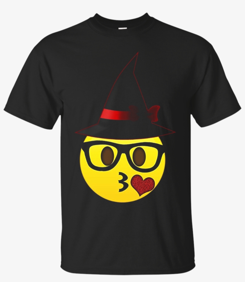 Nerd Emoji Witch Hat Halloween Tshirt For Girls And, transparent png