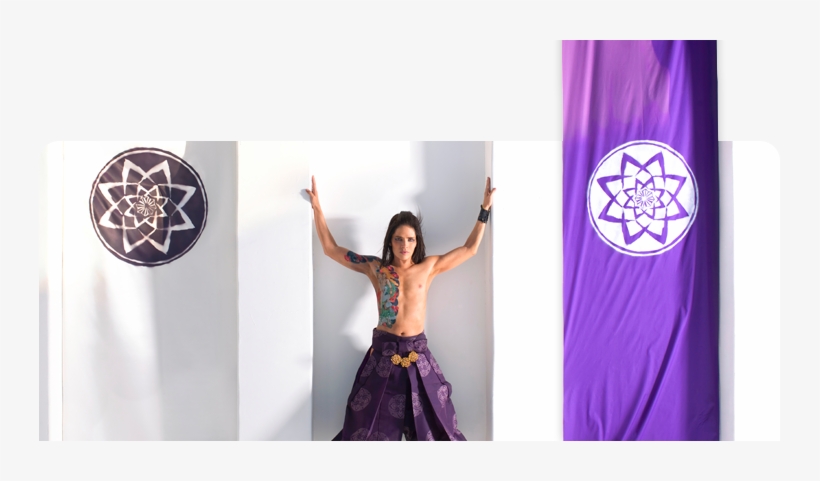 Purple-banner - Girl, transparent png