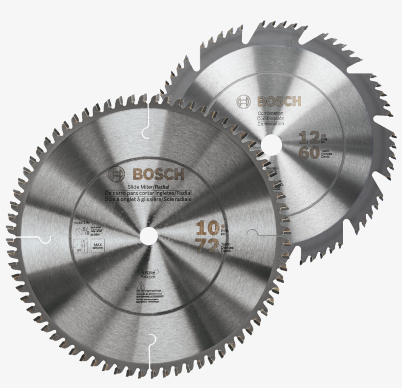 Saw Blade Png For Kids - Bosch - 10 In. 72 Tooth Miter/slide Miter Circular, transparent png