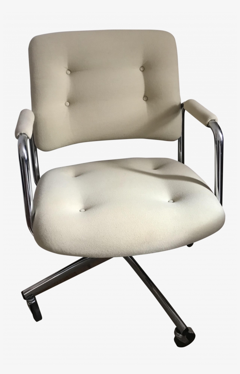 Upholstered Swivel Desk Chair Luxury Vintage Steelcase - Office Chair, transparent png