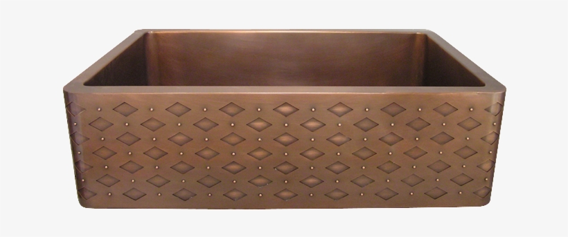 Copper Diamond Rivet Apron Front Single Basin Farmhouse - Sinks, transparent png