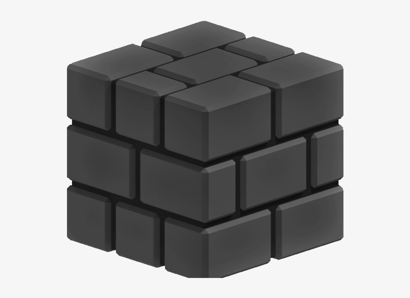 Black Block - Mario Bros Brick Png, transparent png