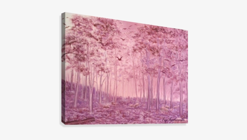 Pink Woods Canvas Print - Canvas Print, transparent png