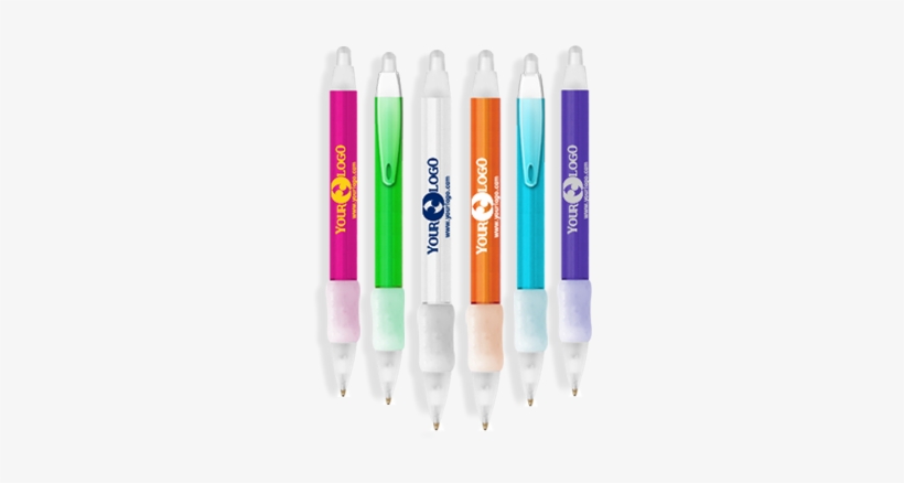 Thick Frosty Grip Click Pen - Colorfulness, transparent png