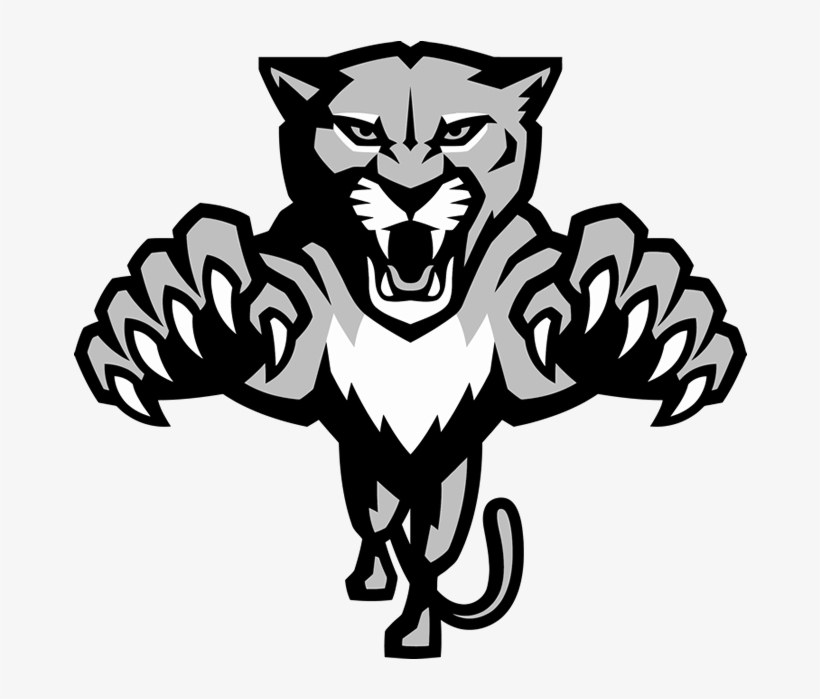 Florida Panthers Logo Black And White, transparent png