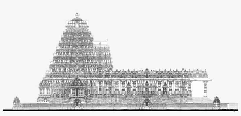 Construction Begins Of Welsh - South Indian Temple Png, transparent png