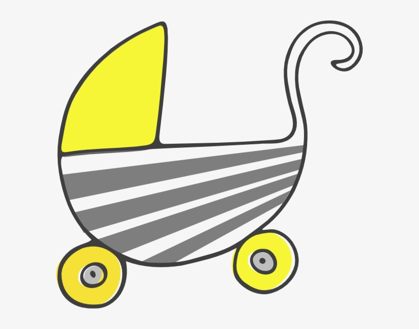 How To Set Use Gray Yellow Stroller Clipart, transparent png