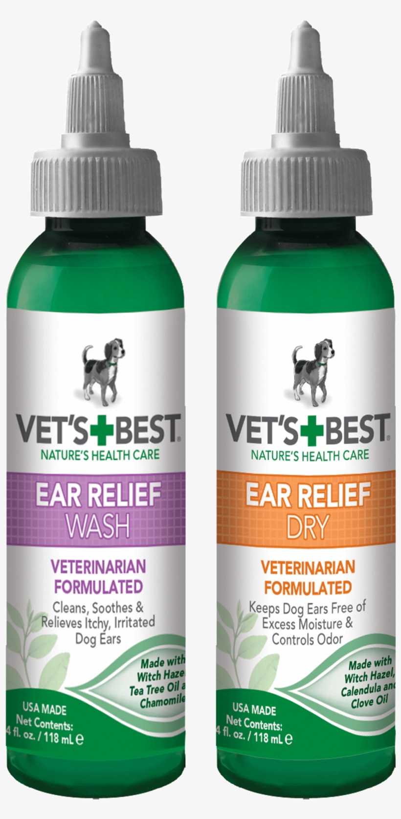 Vet's Best Dog Ear Cleaner Kit, Ear Relief Wash & Dry Pet Ear Relief