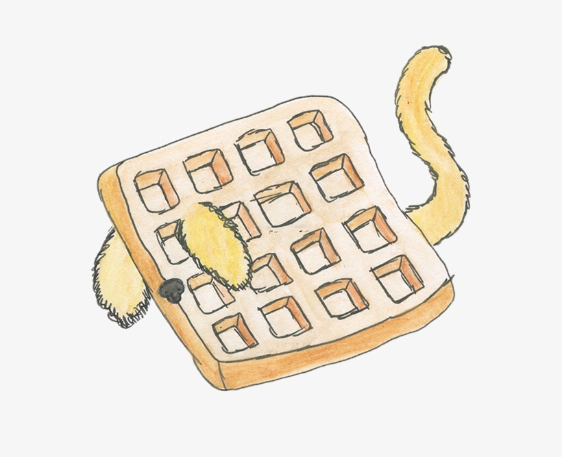 A Waffle With Dog Ears And A Tail - Dog Ears, transparent png